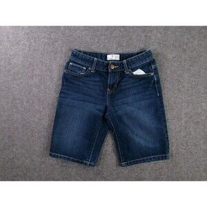 Old Navy Shorts Youth 12 Regular Dark Blue Denim Bermuda Knee Length Pockets